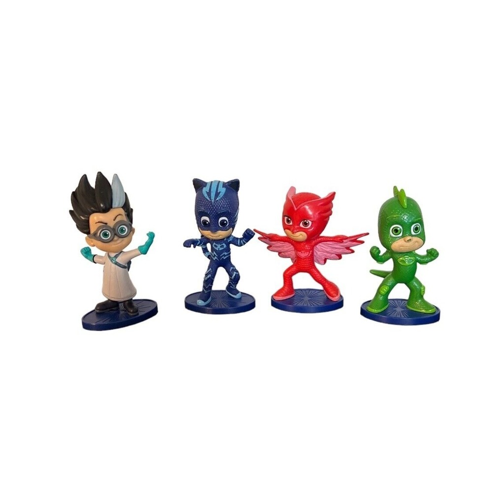PJ Masks PVC‎ Figures Cake Toppers Figurines Lot of 4